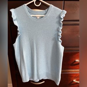 JCrew Short Sleeve, Ruffle Top